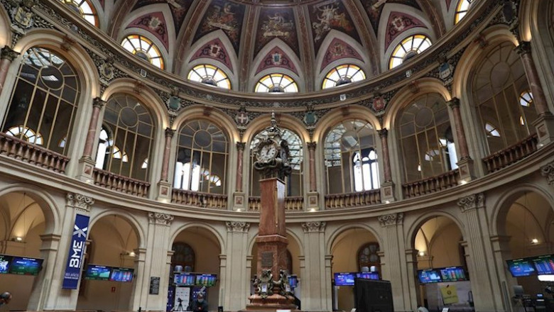 Interior del Palacio de la Bolsa de Madrid (España), a 30 de julio de 2020. | Marta Fernández Jara - Europa Press ep interior del palacio de la bolsa de madrid espana a 30 de julio de 2020