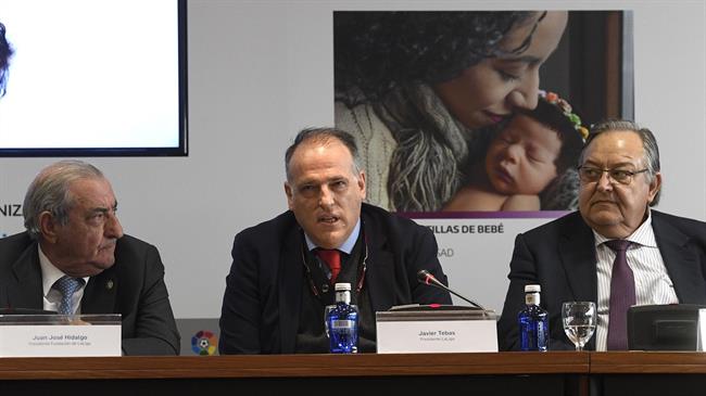 Javier Tebas en la entrega de fondos del Champions for life | LALIGA ep javier tebasla entregafondoschampions for life