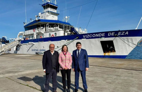 ep la secretaria general de pesca isabel artime visita el buque oceanografico vizconde de eza