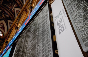 ep paneles en el interior del palacio de la bolsa de madrid a 24 de mayo de 2022 en madrid espana