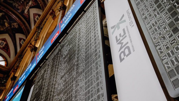 ep paneles en el interior del palacio de la bolsa de madrid a 24 de mayo de 2022 en madrid espana