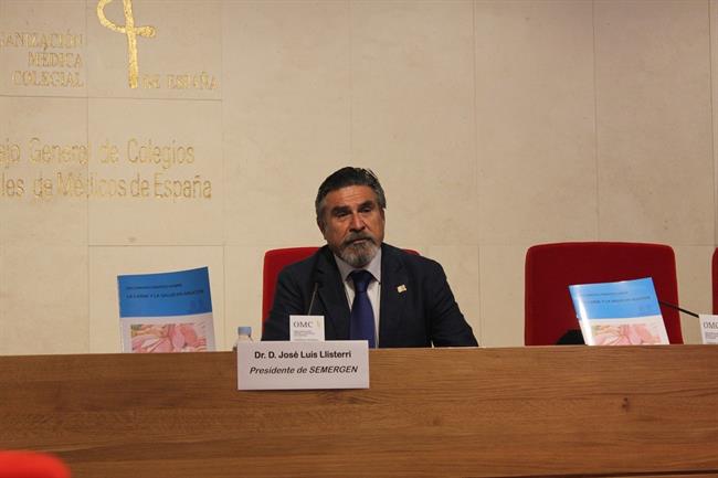 Presidente de SEMERGEN en la presentación del documento | CARNE Y SALUD ep presidentesemergenla presentaciondocumento