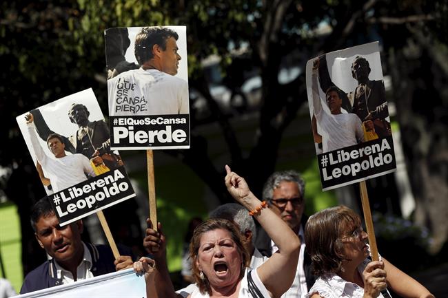 ep supporters of jailed opposition leader leopoldo lopez