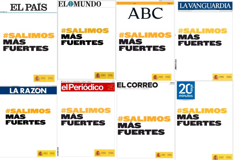 Polémica por la campaña publicitaria del Gobierno en las portadas de los medios