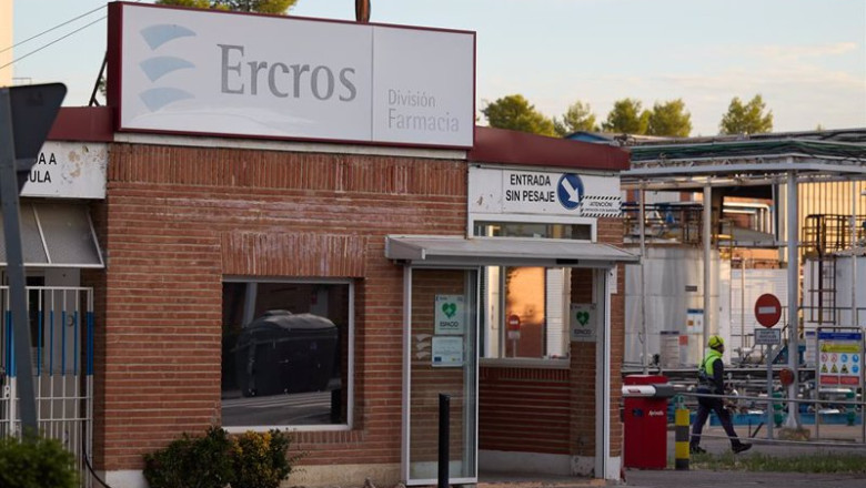 ep archivo   fachada de la sede de ercros a 11 de octubre de 2024 en aranjuez madrid espana el