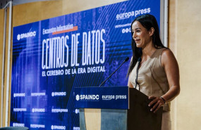 ep archivo   la directora ejecutiva de spain dc begona villacis durante el encuentro informativo