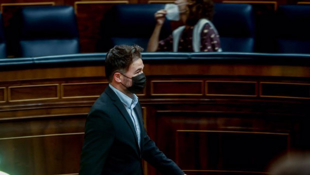 ep el portavoz de erc en el congreso de los diputados gabriel rufian en una sesion plenaria en el