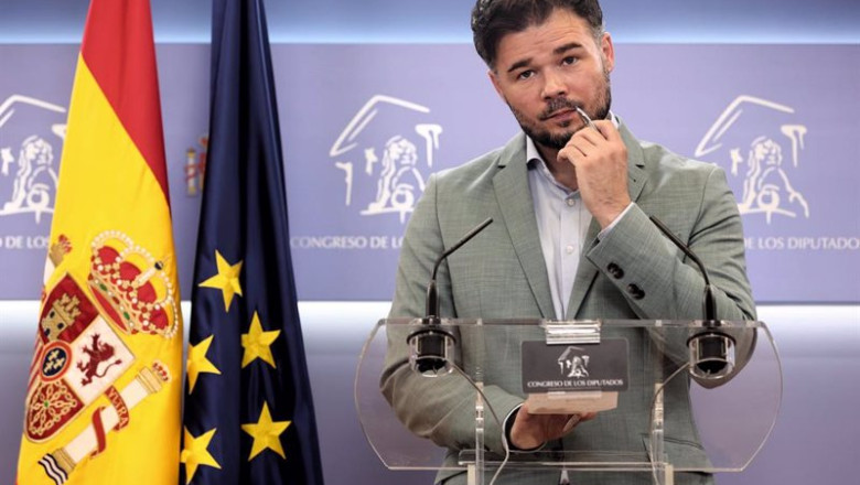 El portavoz de Esquerra Republicana (ERC) en el Congreso, Gabriel Rufián, en una rueda de prensa | Eduardo Parra - Europa Press ep el portavoz de esquerra republicana erc en el congreso gabriel rufian en una rueda de prensa