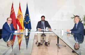 ep el presidente del gobierno de la region de murcia fernando lopez miras se reunio hoy en san