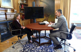 ep el rey recibe a la vicepresidenta cuarta del gobierno teresa ribera para analizar el impacto de