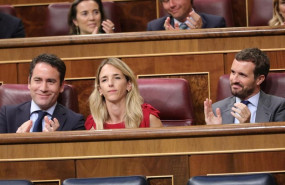 ep i-d el secretario general del pp teodoro gracia egea la portavoz del pp en el congreso cayetana