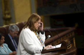 ep la diputada por madrid del partido popular maria elvira rodriguez interviene desde la tribuna del