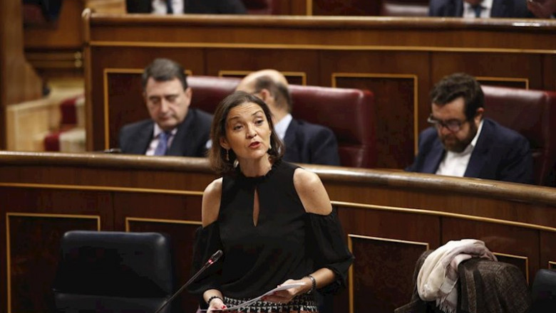 ep la ministra de industria comercio y turismo reyes maroto interviene desde su escano en el