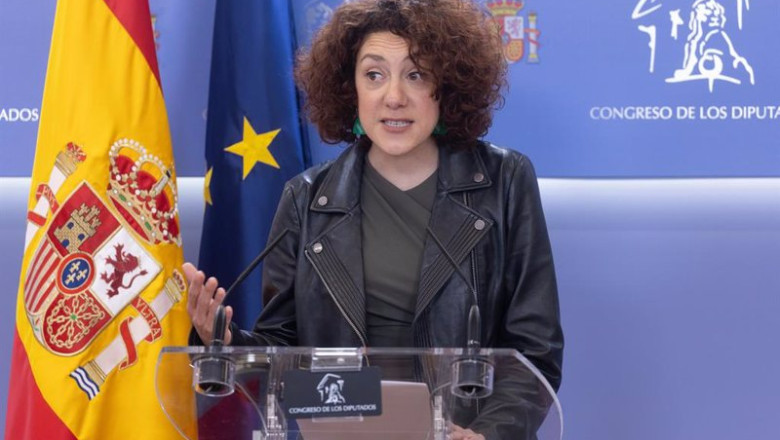 ep la portavoz de sumar en el congreso aina vidal durante una rueda de prensa anterior a la junta de ep la portavoz de sumar en el congreso aina vidal durante una rueda de prensa anterior a la junta de