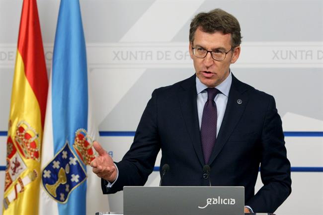 El presidente de la Xunta, Alberto Núñez Feijóo, tras el Consello | CONCHI PAZ/XUNTA ep presidentela xunta alberto nunez feijoo trasconsello