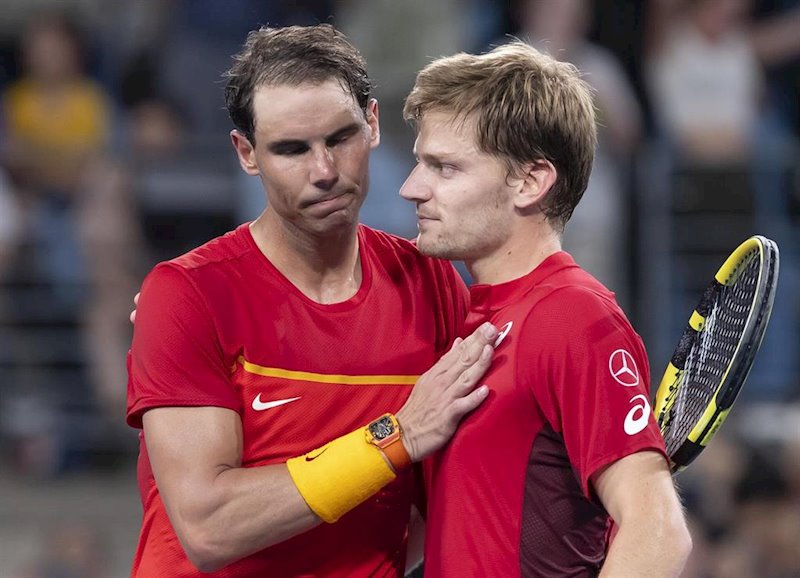 ep rafa nadal felicita a david goffin tras su derrota en la atp cup