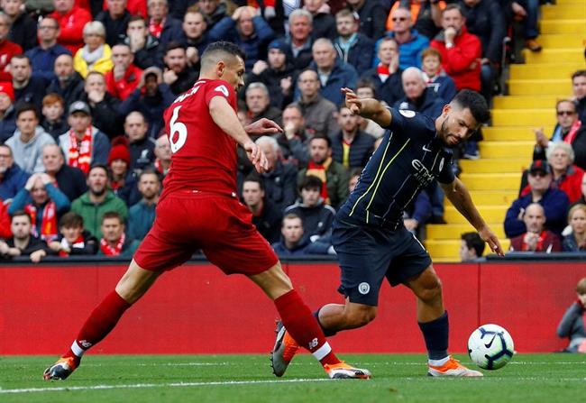 Sergio Agüero, frente al Liverpool | @PREMIERLEAGUE ep sergio aguero frenteliverpool