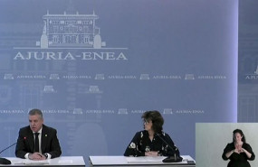 ep urkullu en rueda de prensa pra anunciar que el gobierno aprueba medidas por 840 millones de ellos