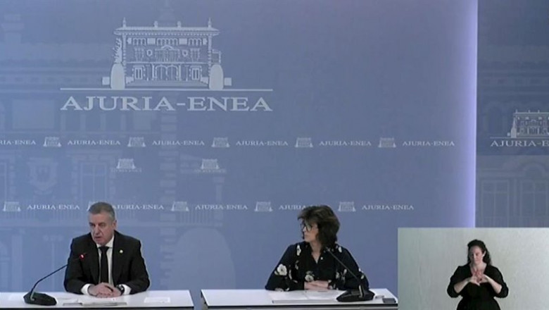 ep urkullu en rueda de prensa pra anunciar que el gobierno aprueba medidas por 840 millones de ellos