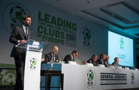 ep andrea agnelli durante una asamblea de la eca