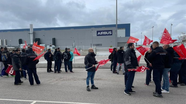 ep archivo   paros en la contrata de mantenimiento de la maquinaria de airbus illescas