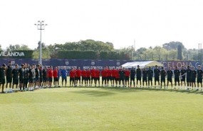 ep barcelona entrenamiento minuto silencio atentado