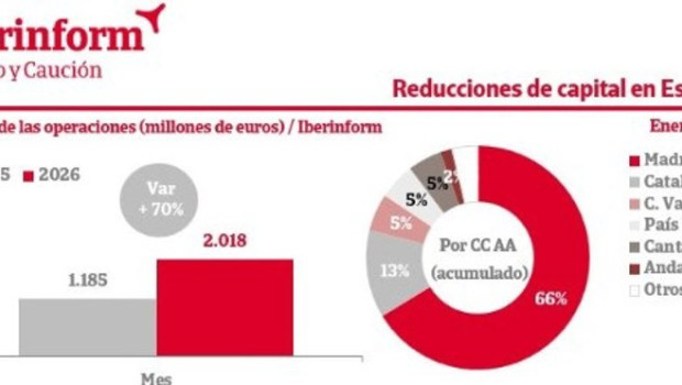 ep el importe de las reducciones de capital se elevo un 70 hasta enero segun iberinform
