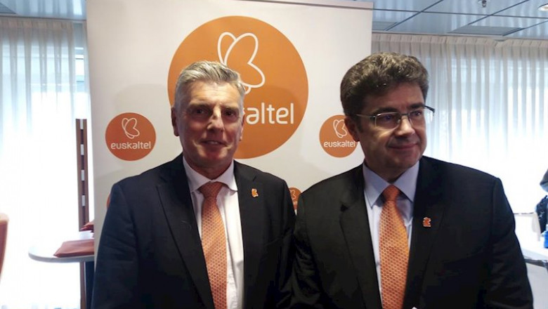 El presidente de Euskaltel, Xabier Iturbe, y el CEO de Euskaltel, José Miguel García | EUROPA PRESS - Archivo ep el presidente de euskaltel xabier iturbe y el ceo de euskaltel jose miguel garcia