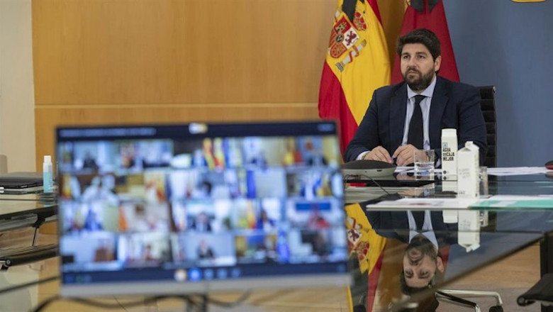 ep el presidente lopez miras en la videoconferencia de presidentes autonomicos
