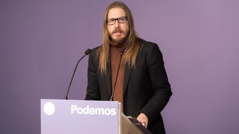 El secretario de organización y portavoz de Podemos, Pablo Fernández, ofrece una rueda de prensa en la sede de Podemos, a 9 de febrero de 2026, en Madrid (España). | Diego Radamés - Europa Press ep el secretario de organizacion y portavoz de podemos pablo fernandez ofrece una rueda de prensa en