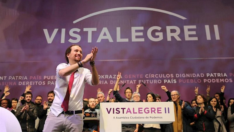 ep el secretario general de podemos pablo iglesias en la asamblea de vistalegre ii en 2017