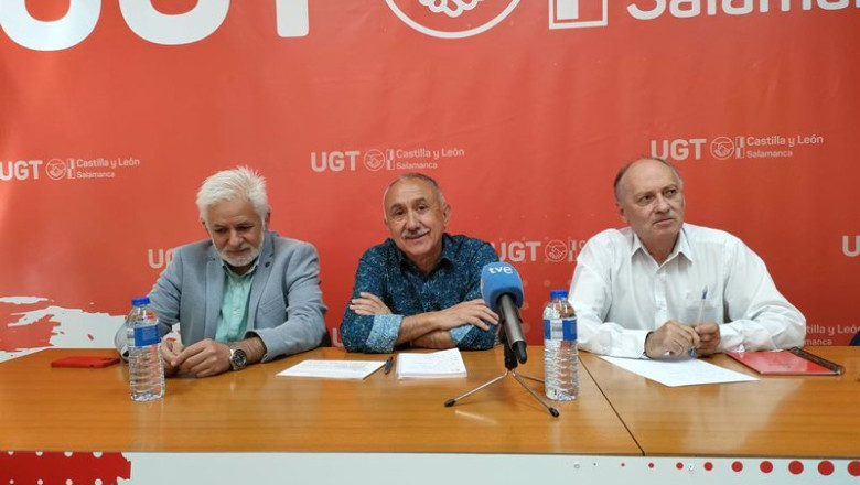 ep el secretario general de ugt pepe alvarez centro junto a sus homologos en castilla y leon y ep el secretario general de ugt pepe alvarez centro junto a sus homologos en castilla y leon y