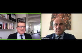 ep el vicepresidente del bce luis de guindos durante su participacion en un webinario organizado el