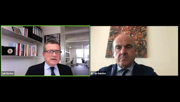 ep el vicepresidente del bce luis de guindos durante su participacion en un webinario organizado el