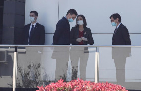ep i-d el presidente del gobierno pedro sanchez acompanado entre otros por la ministra de industria