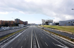ep la a-7 en malaga sin trafico por las limitaciones a la circulacion decretadas por el gobierno por