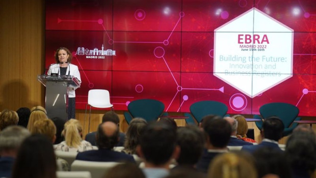 ep la decana del colegio de registradores de espana maria emilia adan durante la apertura del