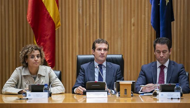 Pablo Casado, Dolors Montserrat, Teodoro García Egea | PP ep pablo casado dolors montserrat teodoro garcia egea