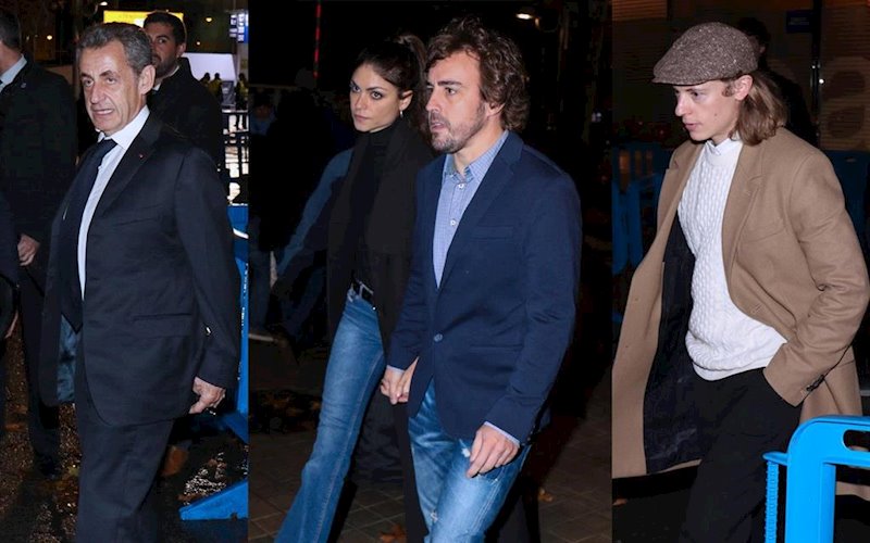 ep sarkozy pierre fernando alonso y su novia linda morselli en el futbol viendo al madrid y el psg