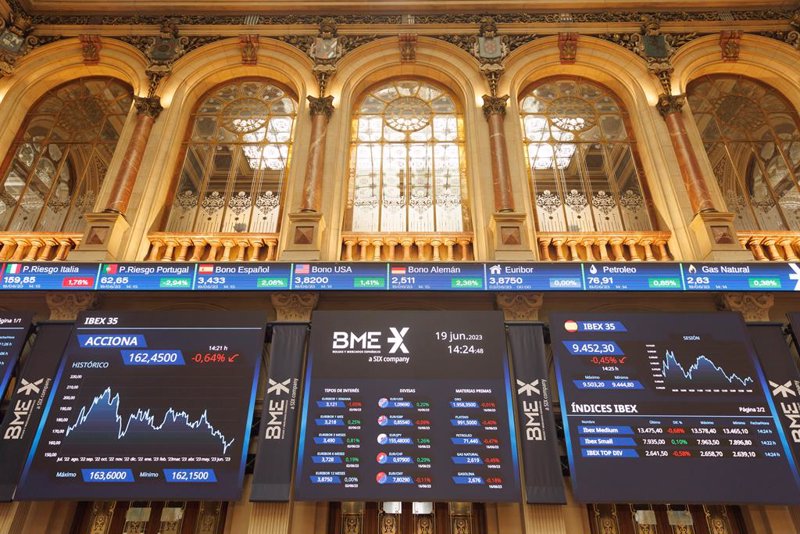 Cierre bajista para el Ibex 35 ante el alud de subidas de tipos: el BoE los eleva un 0,5%