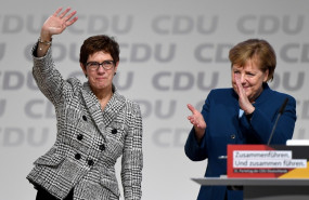 annegret kramp karrenbauer angela merkel cdu alemania