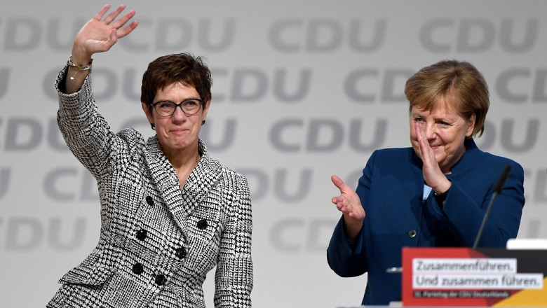 annegret kramp karrenbauer angela merkel cdu alemania
