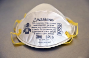 ep 02 april 2020 us las vegas a 3m model 8210 n95 particulate respirator mask is seen on display ep 02 april 2020 us las vegas a 3m model 8210 n95 particulate respirator mask is seen on display