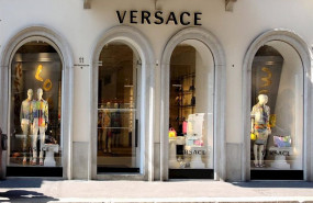 ep april 19 2019 - milan italy versace store front mid season and summer fashion trend on the shop