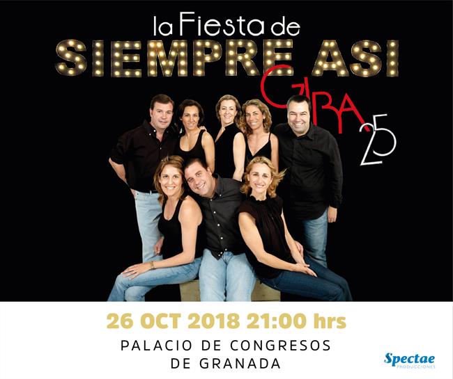 Cartel de la gira de 25 aniversario de Siempre Así | SPECTAE PRODUCCIONES ep cartella gira25 aniversariosiempre asi