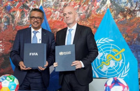 ep el director general de la oms tedros adhanom ghebreyesus y el presidente de la fifa gianni