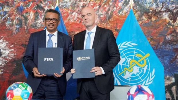 ep el director general de la oms tedros adhanom ghebreyesus y el presidente de la fifa gianni