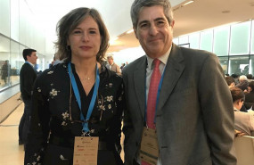 ep el director general del agua del gobierno de espana manuel menendez y la presidenta de la che