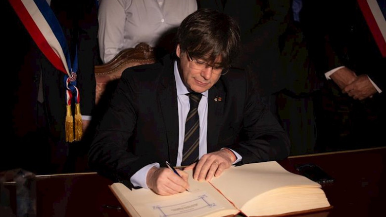 ep el expresidente de la generalitat de cataluna carles puigdemont durante su visita a perpignan ep el expresidente de la generalitat de cataluna carles puigdemont durante su visita a perpignan