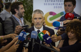 ep el ministro del interior fernando grande marlaska atiende a los medios tras la presentacion de la